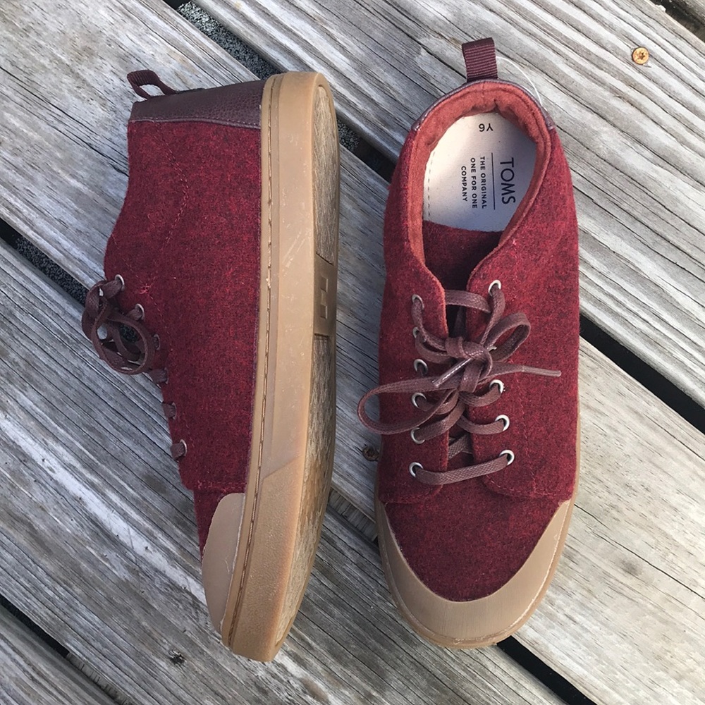 NEW Toms Unisex Lenny Mid Sneakers Youth Sz 6